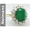 Image 1 : Finest 9.90 ct Emerald & Diamond Ring 14kt Gold