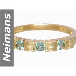 .75 ct Green Sapphire Ring 14kt Gold