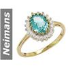 Image 1 : 1.45 ct Apatite & Diamond Ring 14kt Gold