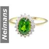 Image 1 : 1.75 ct Green Tourmaline & Diamond Ring 14kt Gold