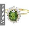 Image 1 : 1.85 ct Chrome Diopside & Diamond Ring 14kt Gold