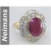 Image 1 : Glamerous 6.35 ct Ruby & Diamond Ring 14kt Gold