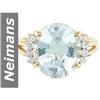 Image 1 : 6.71 ct Aquamarine & Diamond Ring 14kt Gold