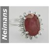 Image 1 : New 3.44 ct  Burma Ruby & Diamond Ring 14kt Gold
