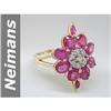 Image 1 : 4.35 ct  Burma Ruby & Diamond Ring 14kt Gold