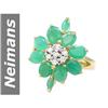 Image 1 : 3.91 ct Emerald & Diamond Ring 14kt Gold