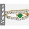 Image 1 : .47 ct Emerald & Diamond Ring 14kt Gold
