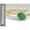Image 1 : New 0.86 ct Emerald & Diamond Ring 14kt Gold