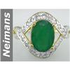 Image 1 : Awesome 2.74 ct Emerald & Diamond Ring 14kt Gold