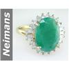 Image 1 : 11.39 ct Emerald & Diamond Ring 14kt Gold