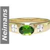 Image 1 : .60 ct Chrome Diopside & Diamond Ring 14kt Gold