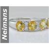 Image 1 : 2.10 ct Yellow Sapphire & Diamond Ring 14kt Gold