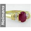 Image 1 : Hot New 1.55 ct Ruby & Diamond Ring 14kt Gold