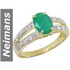 Image 1 : 1.27 ct Emerald & Diamond Ring 14kt Gold