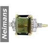 Image 1 : 3.74 ct Green Tourmaline & Diamond Ring 14kt Gold