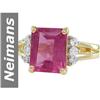 Image 1 : 4.18 ct Pink Tourmaline & Diamond Ring 14kt Gold