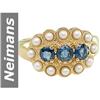 Image 1 : 2.0 MM Akoya Pearl & Ceylon Sapphire Ring 14kt Gold