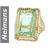 Image 1 : 10.90 ct Green Amethyst Ring 14kt Gold