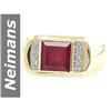 Image 1 : 3.00 ct Ruby & Diamond Gents Ring 14kt Gold