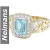 Image 1 : 1.29 ct Blue Topaz & Diamond Ring 14kt Gold