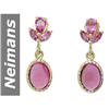 Image 1 : 4.10 ct Pink Tourmaline Earrings 14kt Gold