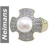 Image 1 : 10.0 MM Akoya Pearl & Diamond Ring 14kt Gold