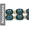 Image 1 : 38.00 ct Green Sapphire Bracelet 14kt Gold