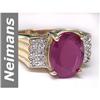 Image 1 : Glamerous 6.16 ct Ruby & Diamond Ring 14kt Gold