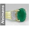 Image 1 : Art Deco 4.66 ct Emerald & Diamond Ring 14kt Gold