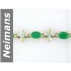 Image 1 : 7.02 ct Emerald & Diamond Bracelet 14kt Gold