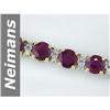 Image 1 : Charming 23.76 ct Ruby & Diamond Bracelet 14kt Gold