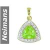 Image 1 : 4.78 ct Peridot & White Sapphire Pendant 14kt Gold