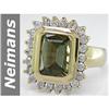 Image 1 : 3.66 ct Green Tourmaline & Diamond Ring 14kt Gold !