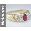 Image 1 : New .68 ct  Burma Ruby & Diamond Ring 14kt Gold