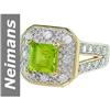 Image 1 : 1.65 ct Peridot & Diamond Ring 14kt Gold