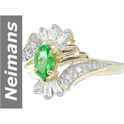 .92 ct Tsavorite & Diamond Ring 14kt Gold