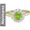 Image 1 : 1.21 ct Peridot & Diamond Ring 14kt Gold