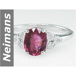 1.80 ct Pink Tourmaline & Diamond Ring 14kt Gold