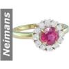 Image 1 : 1.36 ct Pink Tourmaline & Diamond Ring 14kt Gold