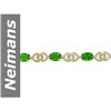 Image 1 : 6 ct Chrome Diopside Bracelet 14kt Gold