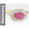 Image 1 : .99 ct Ruby & Diamond Ring 14kt Gold