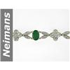 Image 1 : 4.13 ct Emerald & Diamond Bracelet 14kt Gold