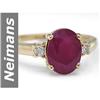 Image 1 : Classic 2.17 ct Ruby & Diamond Ring 14kt Gold Certified