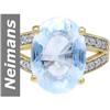 Image 1 : 6.19 ct Aquamarine & Diamond Ring 14kt Gold