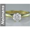 Image 1 : Classy .84 ct  SI Diamond Ring 14kt Gold Certified
