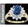 Image 1 : 2.13 ct Sapphire & Diamond Ring 14kt Gold