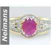 Image 1 : Charming 2.07 ct Ruby & Diamond Ring 14kt Gold