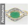 Image 1 : .76 ct Emerald & Diamond Ring 14kt Gold