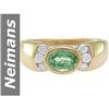 Image 1 : .81 ct Green Sapphire & Diamond Ring 14kt Gold