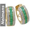 Image 1 : 2.90 ct Emerald & Diamond Earrings 14kt Gold